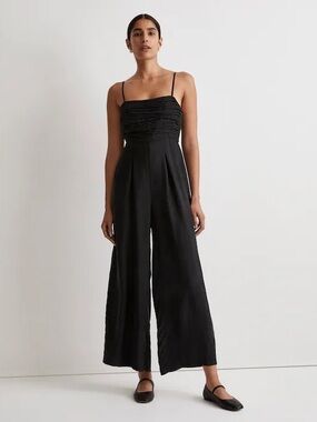 Madewell - Ruched Crop Straight-Leg Jumpsuit